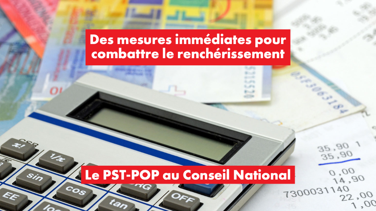 Des mesures immédiates pour combattre le renchérissement